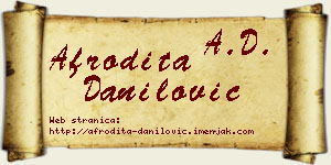 Afrodita Danilović vizit kartica